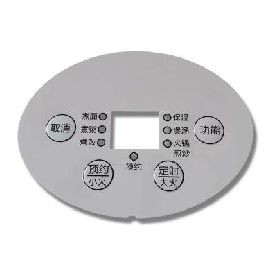 China Electronics factory high quality custom plastic polyester material control panel sticker with push buttons for sale