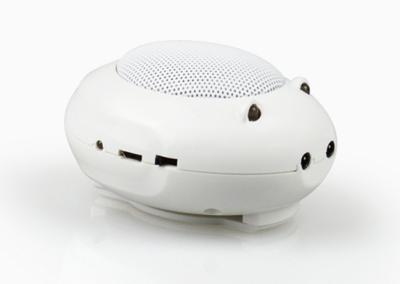 China Aspecto plástico blanco T-01 de la cáscara de los mini altavoces portátiles del bluetooth en venta