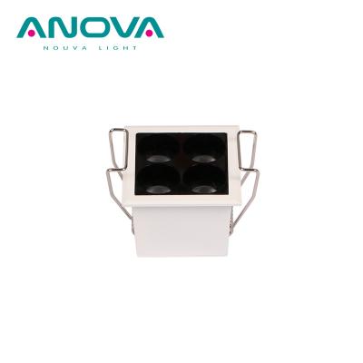 China Hotel ANOVA Square 5W Linear Led Head Light Four Square 45mm Aluminum White Anti-glare Linear Light for sale