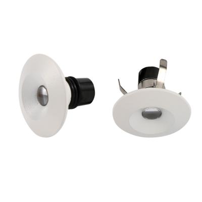 China Super mini recessed ceiling 1w cob spot lamp install 16mm pipe IP65 under cabinet LED mini round super downlight for sale