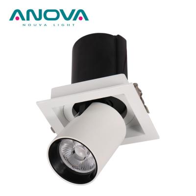 China Modern recessed downlight 360 degreee rotation 10W die cast aluminum to adjust CRI90 LED anti-glare spotlight for sale