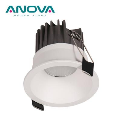 China Warm White Round 230v Anti Glare Recessed Led Spot Light Reflector Aluminum Cob Led Downlingt for sale