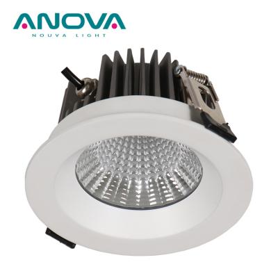 China Anti-glare Indoor Round Recessed Fixed Aluminum Led Spotlight Fitting Ip65 Waterproof Anti-glare Downlight for sale