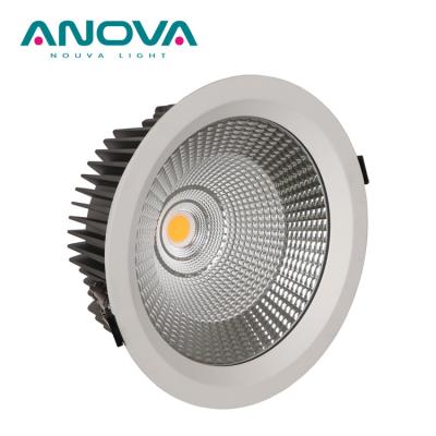 China Fixture Waterproof IP65 Anti-Glare High Power 40W COB LED Aluminum Round Fixed Recessed Anti-Glare Led Downlight for sale