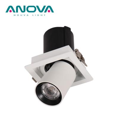 China 7 Watt Spot Light Aluminum Adjustable Angle Lamp Downlight Angle IP20 Dimmable Lens Led Ceiling Lights for sale