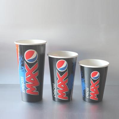 China 12oz 16oz 22oz pepsi cola disposable cold paper cup for sale