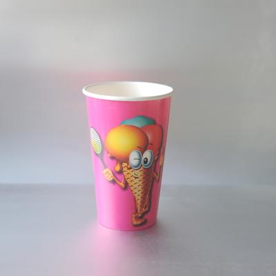 China disposable printed cheap paper cup for cold drink for sale