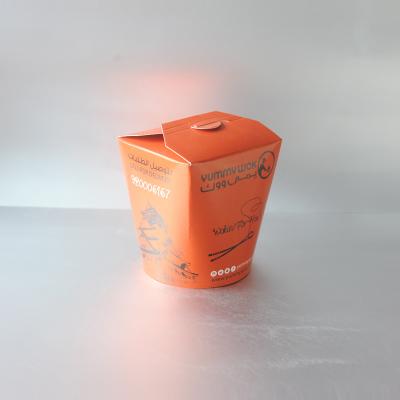 China Disposable Red Take Away Noodle Box Round Bottom 26oz for sale