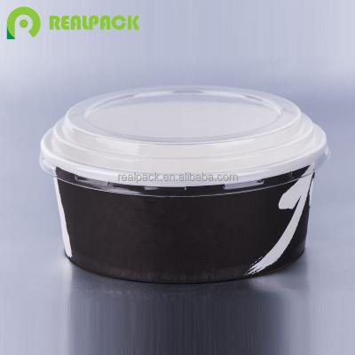 China Disposable Wholesale Paper Salad Container With Lid for sale