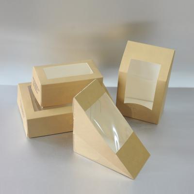 China Cheap Disposable Custom Design Transparent Cake Box Window for sale