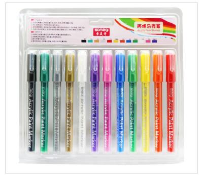 China Promotional Gift OEM Private Label Acrylic Paint Non-Toxic Marker Pens for sale