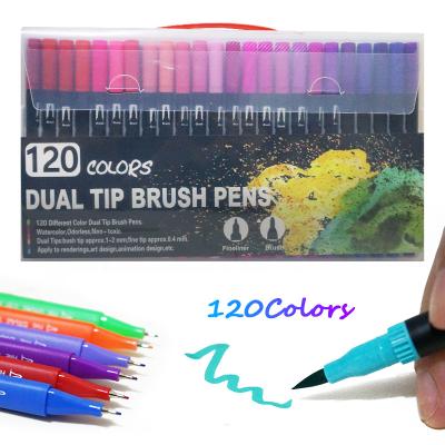 China School and Office Used Amazon Hot Sale Watercolor Brush Pen Colorful Paint Marker Pen for Art for sale