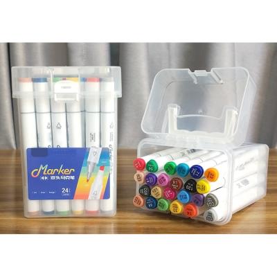 China School and Office Used 2020 24 Dots 24 Colors Promotional Art Marker Pen for Kids Children School Art Stationery Set for sale