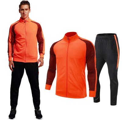 China Breathable Autumn Running Set Men Long Sleeve Jacket Sweatpants Sportswear Fitness Sweatshirt Pants Gym Sports Suit Male Tracksuit for sale