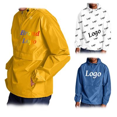 China Classic Logo Solid Color Packable QUICK DRY Custom Jackets Best Selling Manuscript Anorak Unisex Jacket For Men for sale