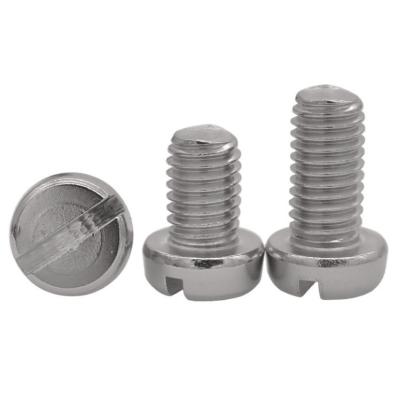 China SS304 Round Stainless Steel Slotted Pan Head Machine Screw for sale