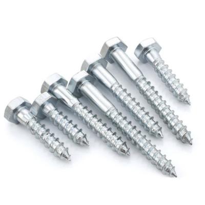 China HEX Galvanized Countersunk Head Wood Screw Carbon Steel Countersunk Hex Lag Head Self Tapping Screw for sale