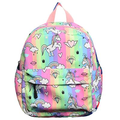 China Nylon Cardboard Backpack Dino Unicorn Kindergarten Animal Kindergarten School Bag For Boy And Girl for sale