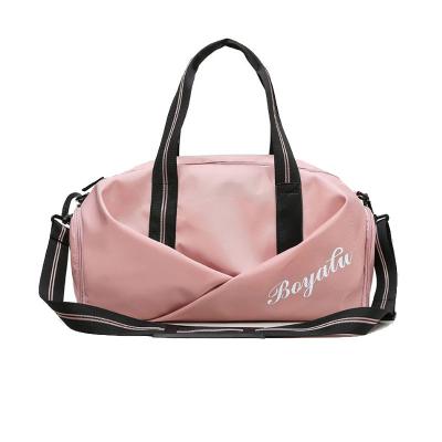 China Wet Lady Dry Separation Gym Sports Yoga Shoulder Bag Men Women Travel Weekender Tote Bag With Shoe Bag for sale