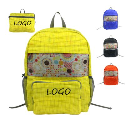 China Wholesale High Quality Nylon Outdoor Folding Fashion Duffel Bag Packet Bag Waterproof Foldable Backpack For Women Men for sale