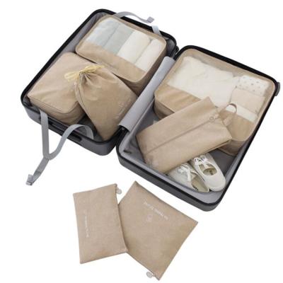 China 7pcs Fashion Packing Cubes Travel Organization Bag Set Waterproof Luggage Storage And Travel Storage Bag for sale