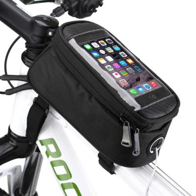 China Durable Carry Bag Bicycle Storage Bag PVC Sensitive Waterproof Phone Holder Bag Riding Accessories Storage For Cycle for sale