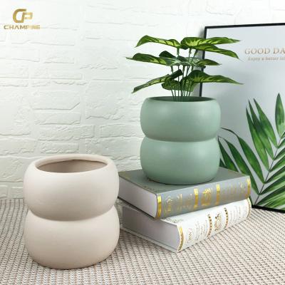 China Durable New Creative Design Gourd Shape White Ceramic Planters Plant Pots Nordic Style Garden supplies Maceta De Ceramic for sale