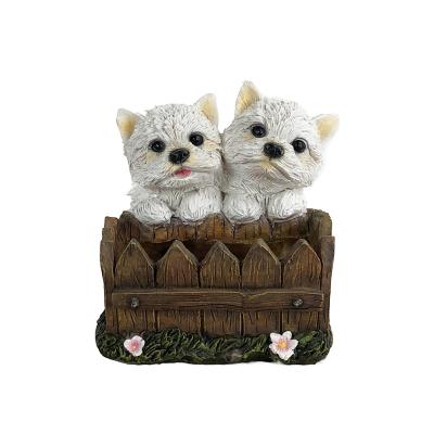 China Durable Hot Selling Garden Supplies Maceta De Resina Outdoor Decoration Cute Animal Shape Resin Garden Flower Pot for sale