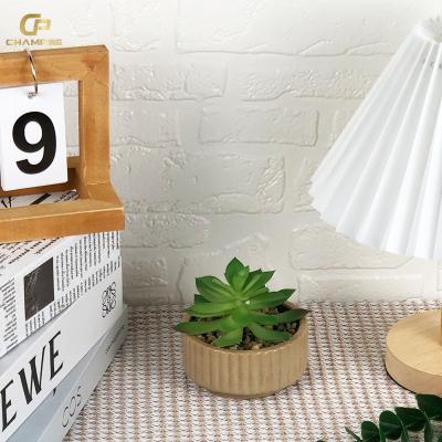 China Durable Mini Office Decoration Desktop Fake Plants Artificial Plantas Artificiales Succulent Potted Artificial Plant with pot for sale