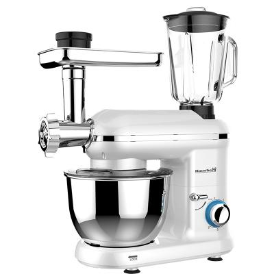 China Tilt Head Design 5 in 1500W Multifunction Kitchen Appliances Stand Mixer with Cake Cream Mixer and Chopper Parts Home Used for sale