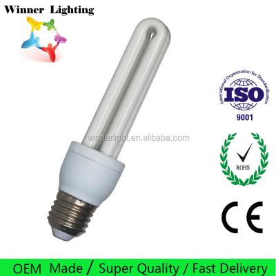 China pp cfl light bulbs factory price efficiency economic energy saving lamp 2u 5w 11w 15w 20w 3000H 2700K for sale