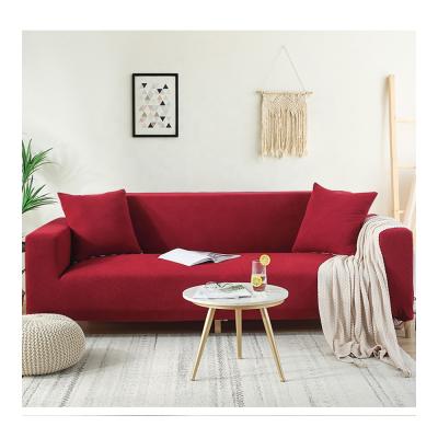 China Azamon modern hot sale spandex sofa cover spandex solid color stretch waterproof elastic for 2 seater for sale