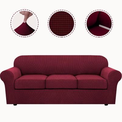 China Simple Universal Polyester Waterproof Elastic Sofa Set Covers Stretch Sofa Protective Cover for sale