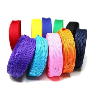 China Band Regenbogen Polyester Webbing 10mm Breite Haarbögen Gewebte Webbing zu verkaufen