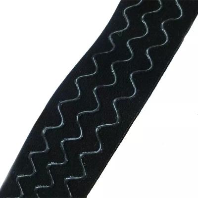 Cina 10mm-65mm Larghezza Anti Slip Webbing Spandex Silicone Elastico Band in vendita