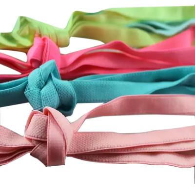 China Geflechte 10 mm Nylon Webbing Spandex BH Elastische band Blauw Groen Roze Te koop