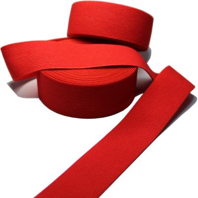 Cina Tricotaggio 3cm Nylon Elastic Webbing Red Braided Loop Watch Band in vendita