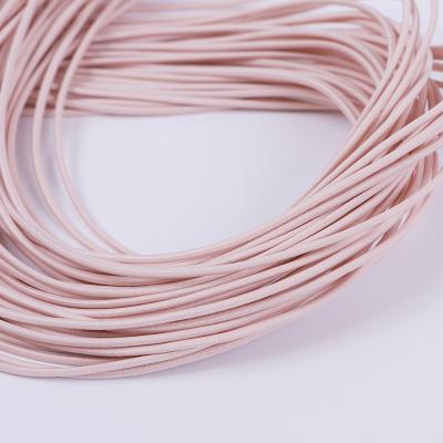 Chine Cordon élastique ronde rose de 2 mm tressé à vendre