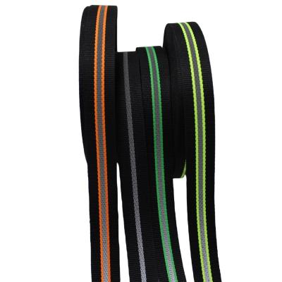 China 1 Inch Custom Color Nylon Polyester Reflective Webbing Strap Te koop