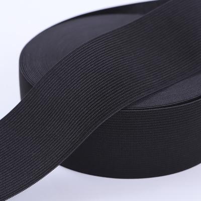 Cina Grande magazzino a basso costo 2 pollici nero poliestere a maglia Elastico per indumenti in vendita