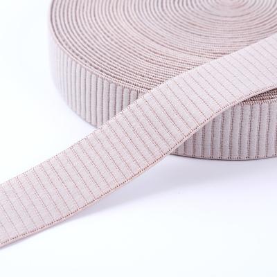 China Low MOQ Wholesale Custom Striped Waistband Nylon Elastic Band For Garment Te koop