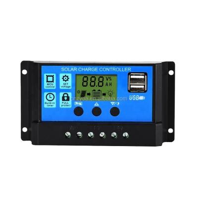 China 10A/20A/30A Dual USB Solar Charge Controller 10A/20A/30A Automatic Solar Controller PWM Output Solar Panel Charger Regulator 12V24V Power HD LCD Display for sale