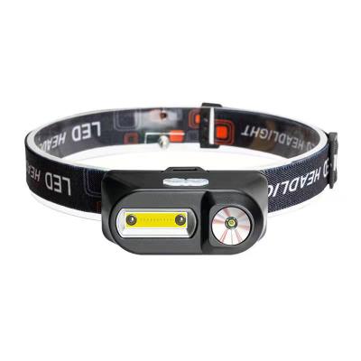 China Dual Light Source Portable Outdoor Portable Rechargeable Headlamp High Power Sensor Headlight For Fishing Recycling Camping for sale