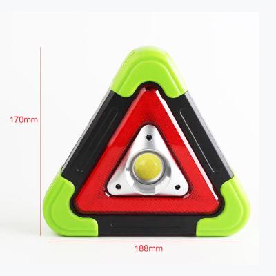 China Rechargeable ABS Car Portable Emergency Spotlight Road Hazard Led Spotlight Warning Sign Light Triangle Emergency Outdoor Light for sale