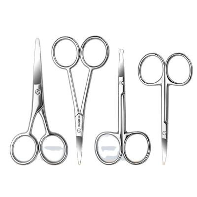 China Prune Nose Hair Factory Beauty Instrument Scissors Nose Hair Scissors Wholesale Stainless Steel Beauty Scissors for sale