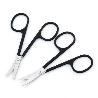 China Right Handed Scissors Wholesale Multiple Color Options Stainless Steel Eyelash Shears Eyebrow Beauty Scissors for sale