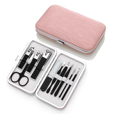 China Durable Premium 10 Piece Stainless Steel Nail Clippers Set With Easy Carry Case for sale