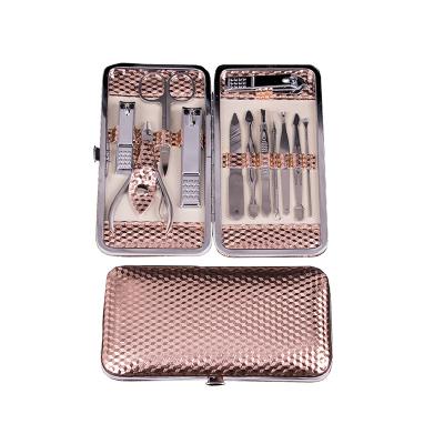 China Professional 12 Pcs Stainless Steel Nail Clippers Durable Cuticle Cutter Nipper Manicure Set for sale