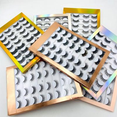 China Wholesale mutilayer/Natural Looking/3Deffect lashbook new 16 pairs of custom cruelty free 3d mink eye box packing false eyelash lashes book for sale