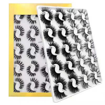 China Mutilayer/Looking/3Deffect Natural 20 Pairs 6D Mink False Eyelash Book Handmade 25mm Long Soft Tapered Fluffy Lashes Natural Makeup Eye Kit Extension Cilios for sale